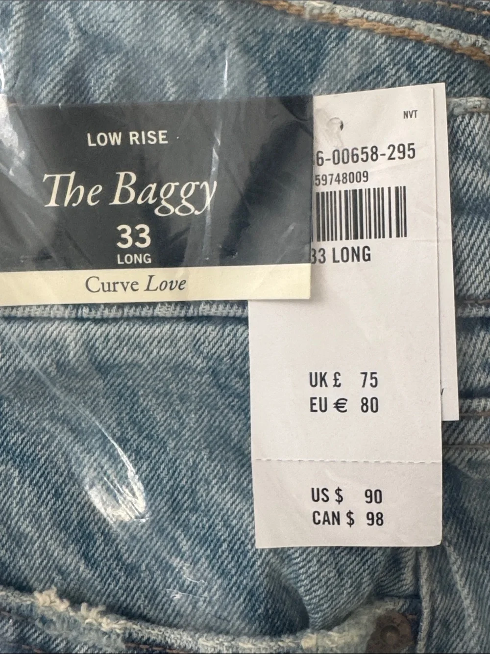 Abercrombie & Fitch Women's Jeans  33 Long Tall Inseam Plus Size Stretch NWT